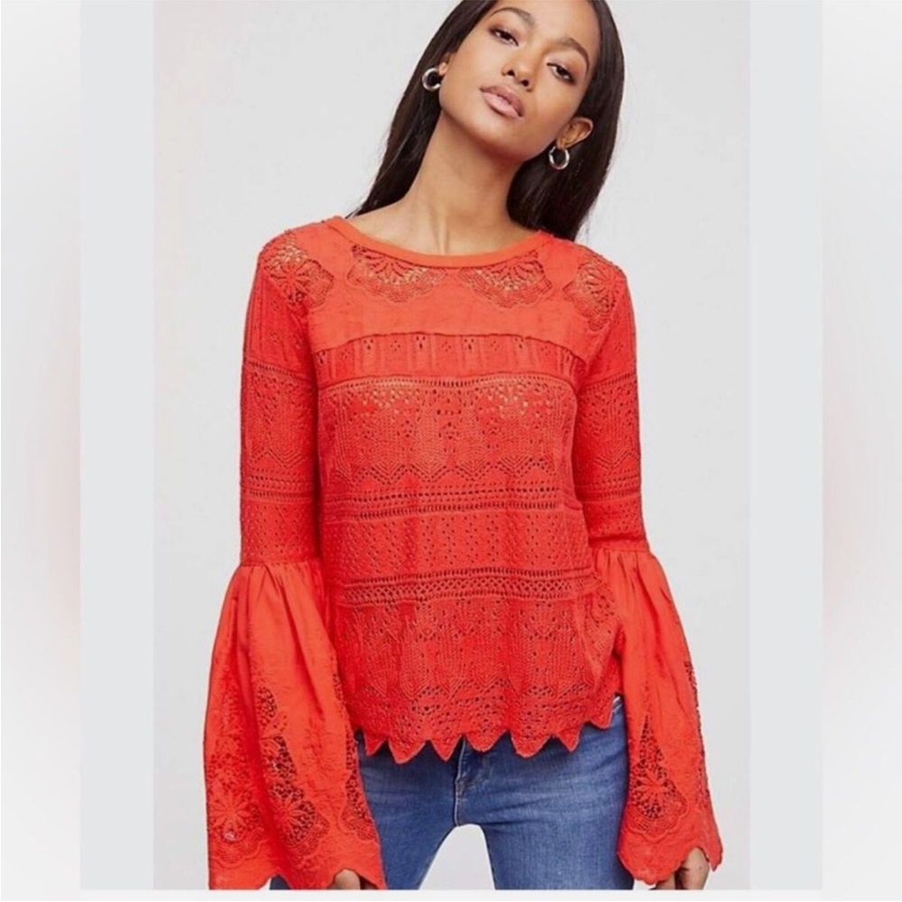 FREE PEOPLE Women's Once Upon A Time Lace Top
